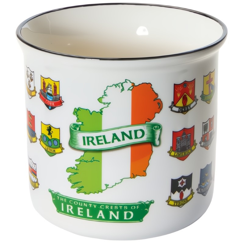 Ireland Counties White 12oz Campfire Mug