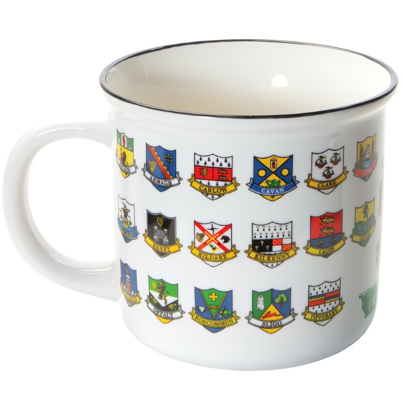 Ireland Counties White 12oz Campfire Mug