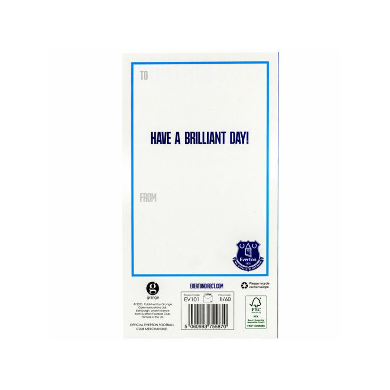 Everton FC Birthday Card