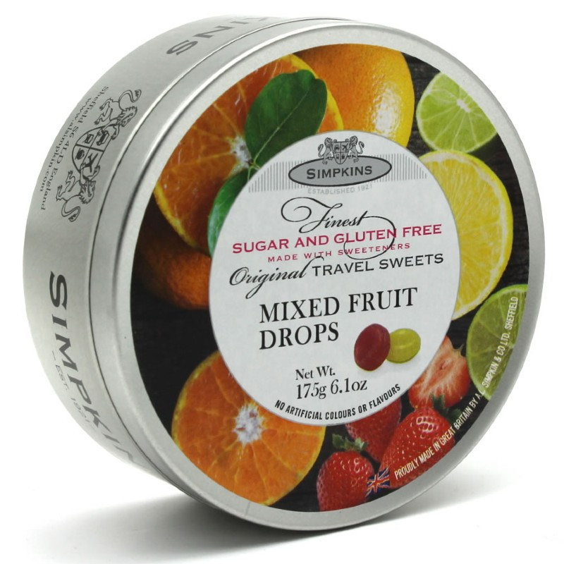 Simpkins Sugar & Gluten Free Mixed Fruit Drops 175g