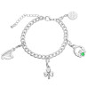 Silver Plate Irish Charm Bracelet
