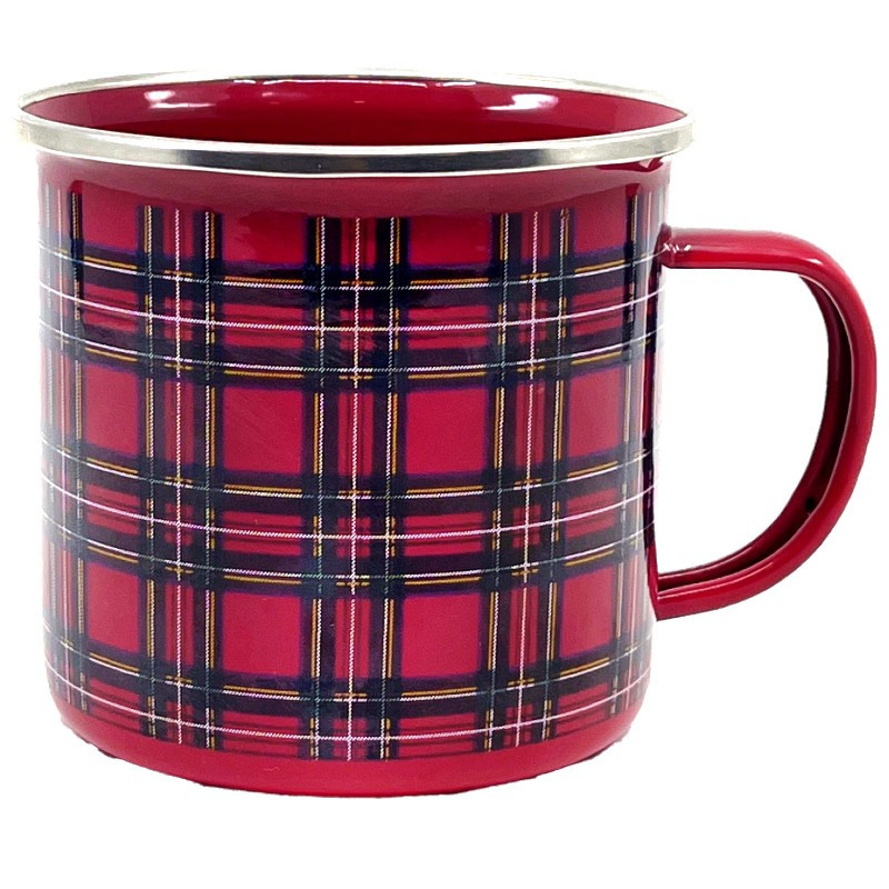 Royal Stewart Tartan Enamel Campfire Mug