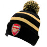 Arsenal FC Black & Gold Pom Beanie
