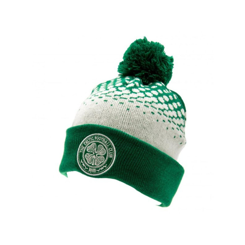 Glasgow Celtic FC Fade Pom Beanie