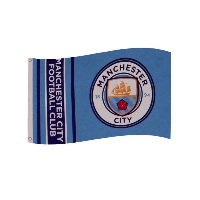 Manchester City FC Wordmark Flag