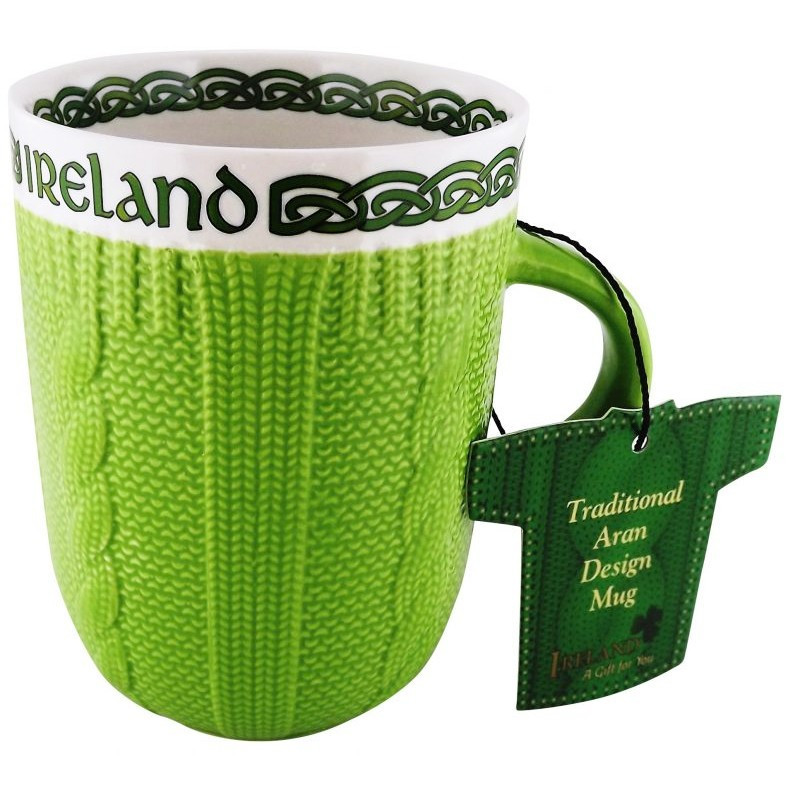Green Aran Jumper Mug