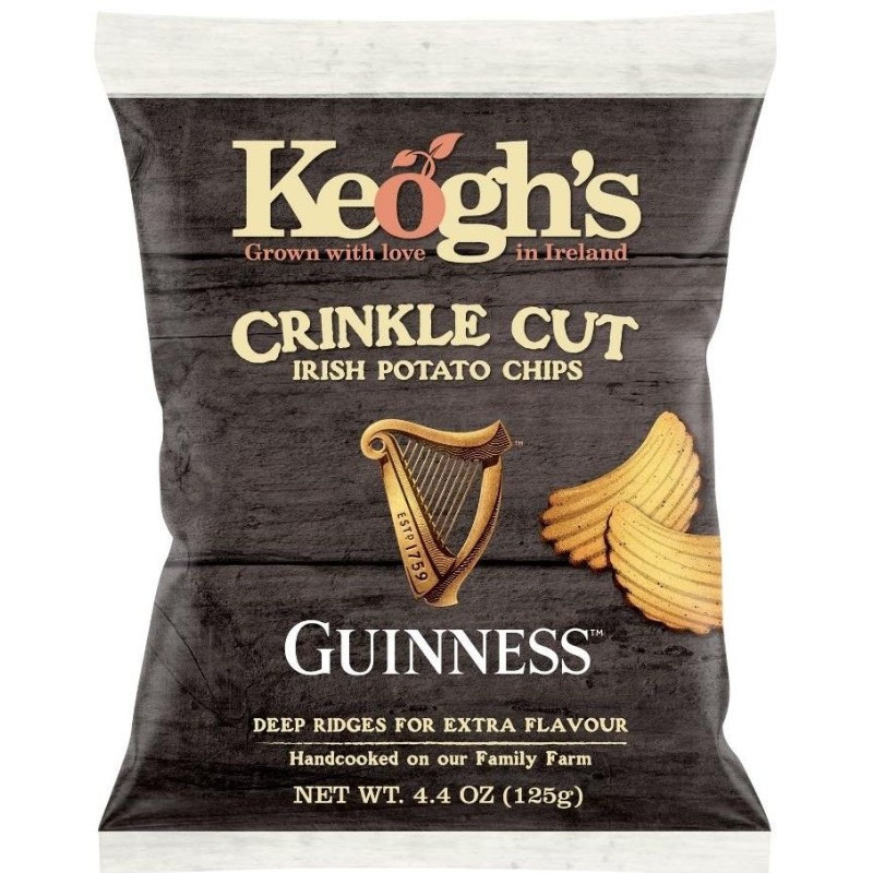 Keogh's Crinkle Cut Guinness Crisps 125g