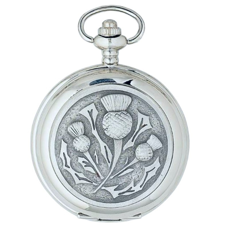 Scottish Thistle Mechanical Pocket Watch