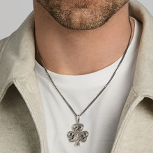 Solvar Large Celtic Knot Shamrock Pendant
