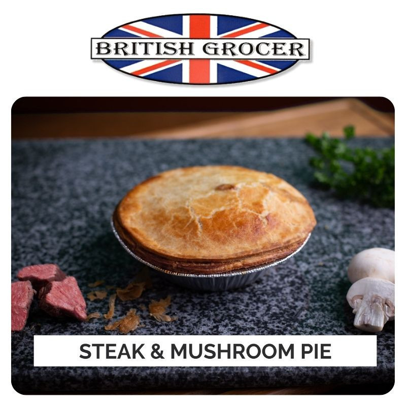 British Grocer Steak & Mushroom Pie  (Frozen - Pickup Only)