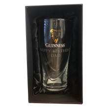 Guinness Happy Birthday Dad Engraved Pint Glass