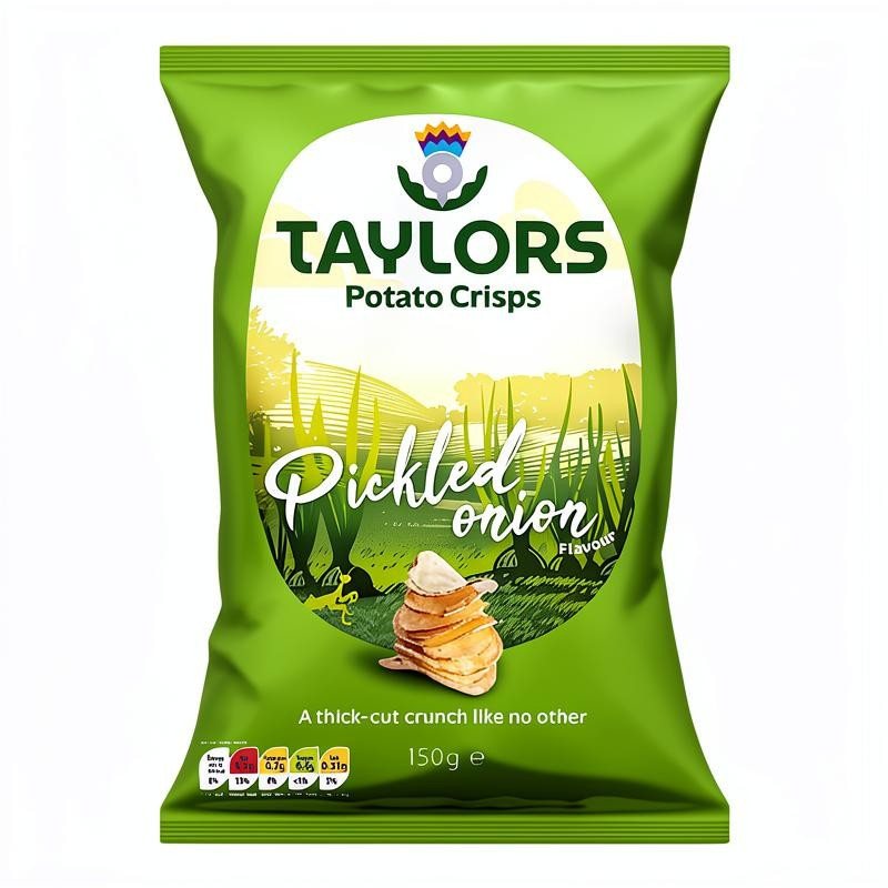 Taylors Pickled Onion Flavour Potato Crisps 150g