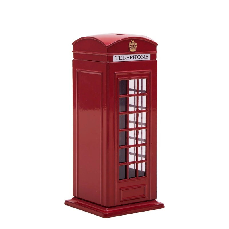 Red Telephone Box Die Cast Money Bank