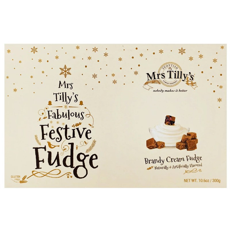 Mrs Tilly’s Fabulous Festive Brandy Cream Gluten-Free Fudge 300g