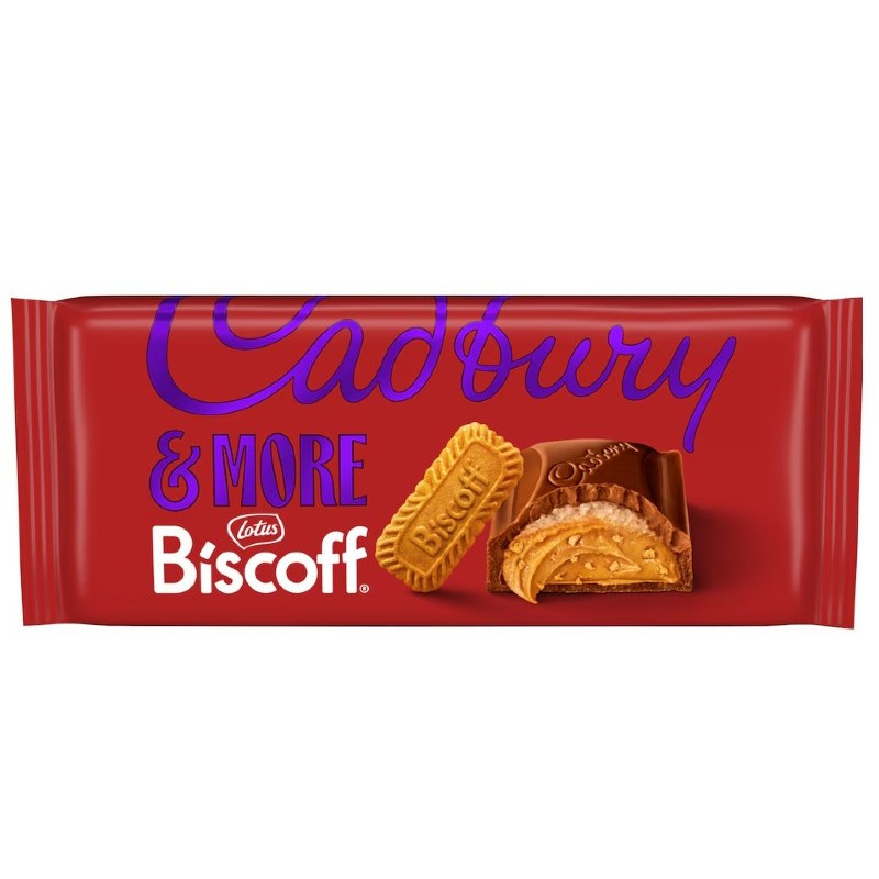 Cadbury Dairy Milk & More Lotus Biscoff Chocolate Bar 195g