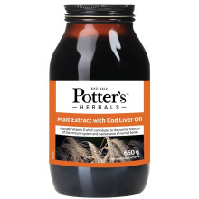 Potter’s Malt Extract & Cod Liver Oil Butterscotch 650g