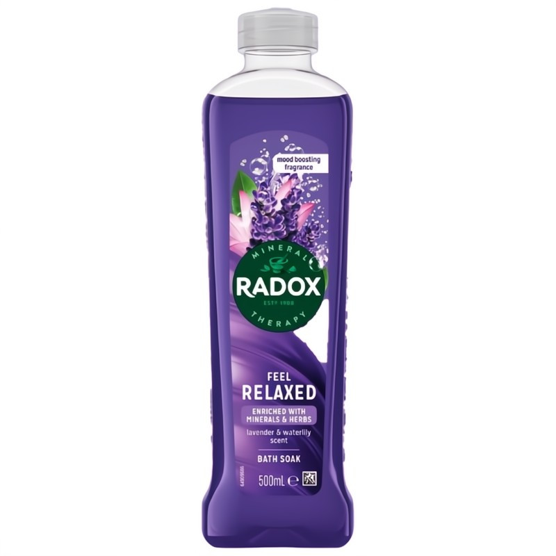 Radox Feel Relaxed Lavender & Waterlily Bath Soak (Purple) 500ml