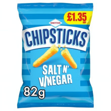 Smiths Salt & Vinegar Chipsticks 82g