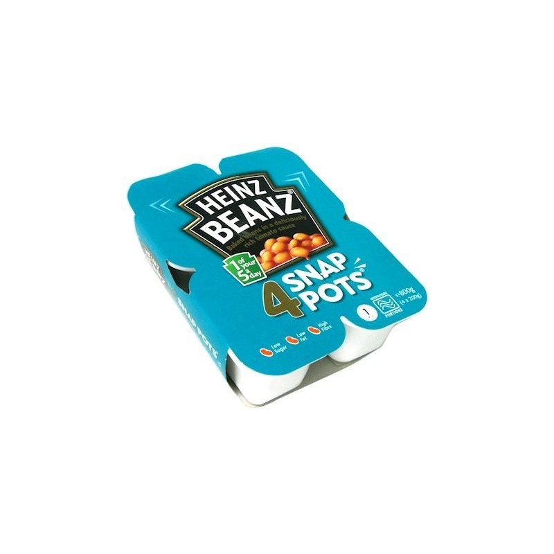 Heinz Baked Beanz Snap Pots - 4 x 200g