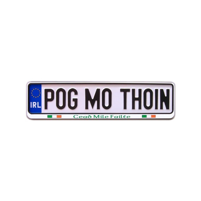 Pog Mo Thoin Irish Car Registration Plate