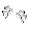 Solvar Shamrock Silver Stud Earrings