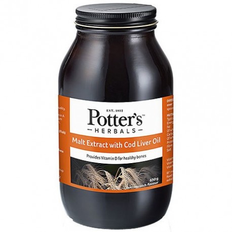 Potters Malt & Cod Liver Oil Butterscotch - 650g