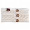 Aran Workshop Button Knit Headband - Cream