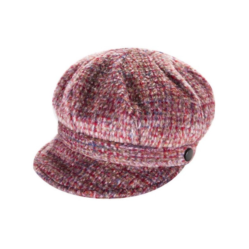 Heritage Traditions Ladies Newsboy Cap - Pink Tweed