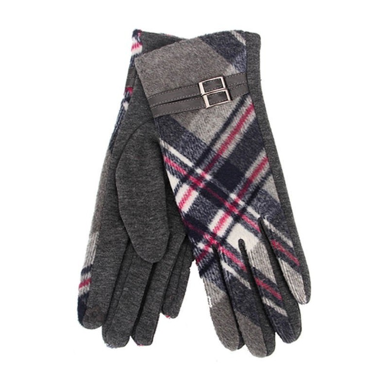 Tartan Traditions Ladies Fleece Gloves - Grey Tartan