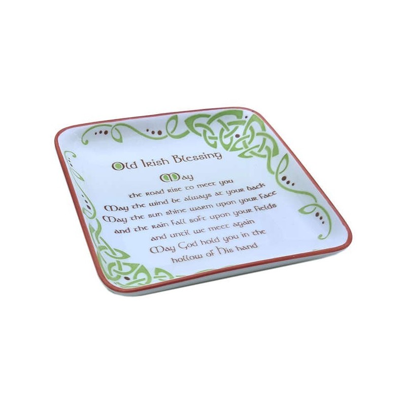 Clara Crafts Irish Blessing Square Dish