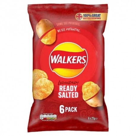 Walkers Ready Salted Crisps 6 Pack