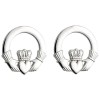 solvar silver claddagh stud earrings