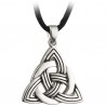 Solvar Trinity Knot Rhodium Pendant