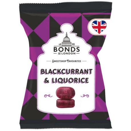 Bonds of London Blackcurrant & Liquorice Sweets 150g