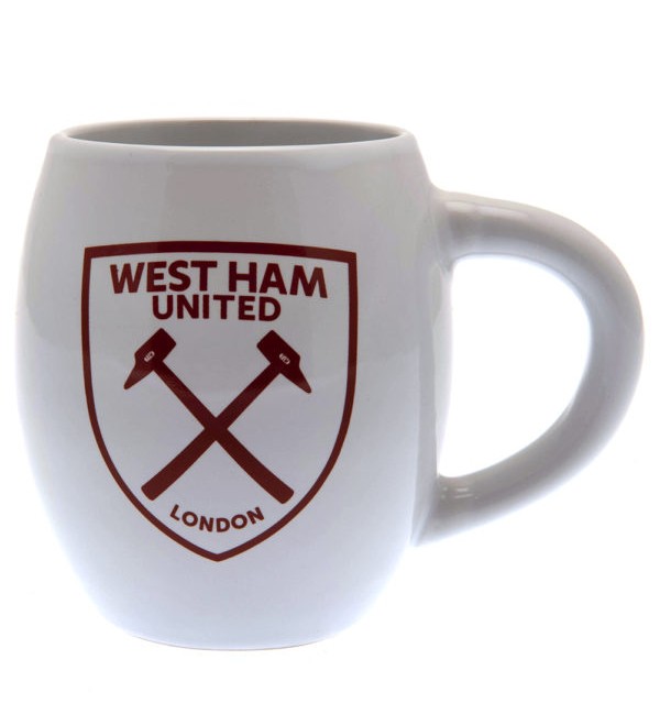 West Ham United FC Tea Tub Mug Cup Coffee Ceramic In Clear Gift Pack New Xmas 