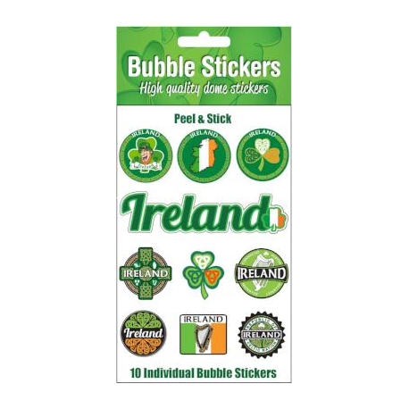 Ireland Name Bubble Stickers