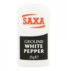 Saxa Ground White Pepper 25g