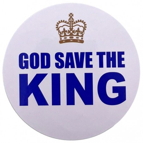 God Save The King Round Sticker
