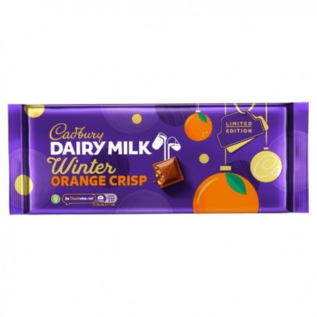 Cadbury Dairy Winter Orange Crisp Bar 360g