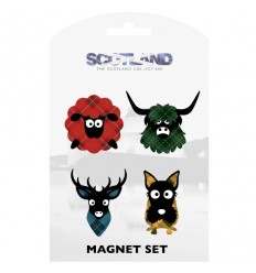 Scottish Tartan Character Magnet Set