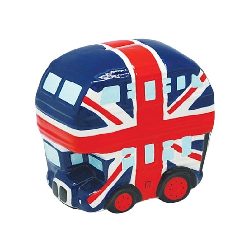 Union Jack Bus Ceramic Money Box