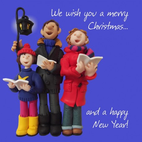 Christmas Carolers Greeting Card