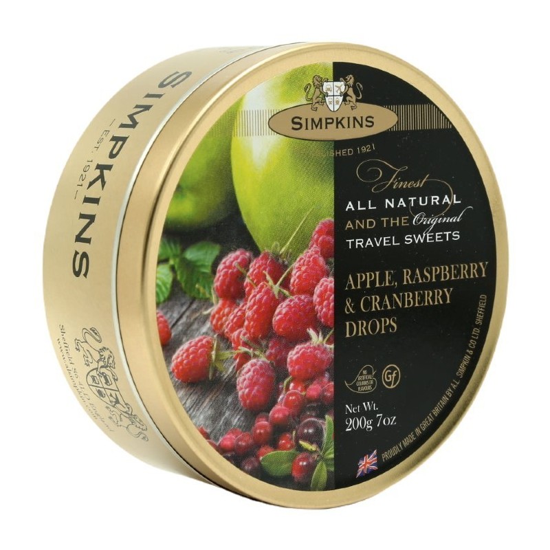 Simpkins Apple, Raspberry & Cranberry Drops 200g