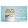 Gift eCard - $100 Happy Birthday Cake